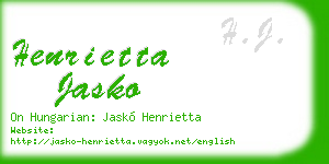 henrietta jasko business card