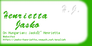 henrietta jasko business card